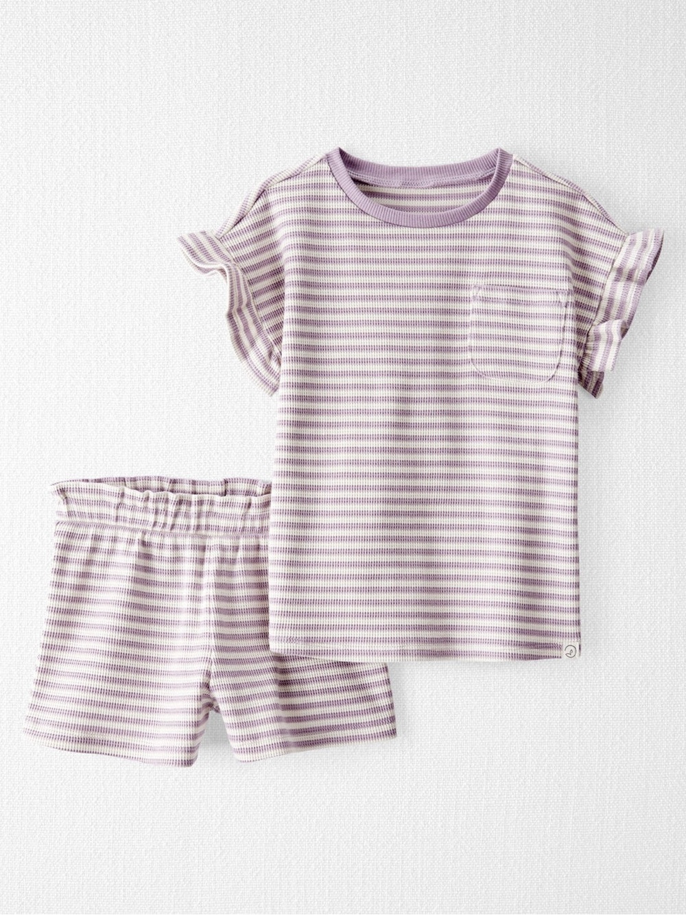 Carter's Lavender and White Striped Short Sleeve Set